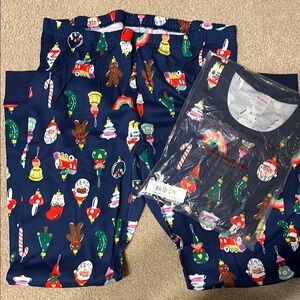 Hanna Andersson Unisex Blue Christmas Pajama Set